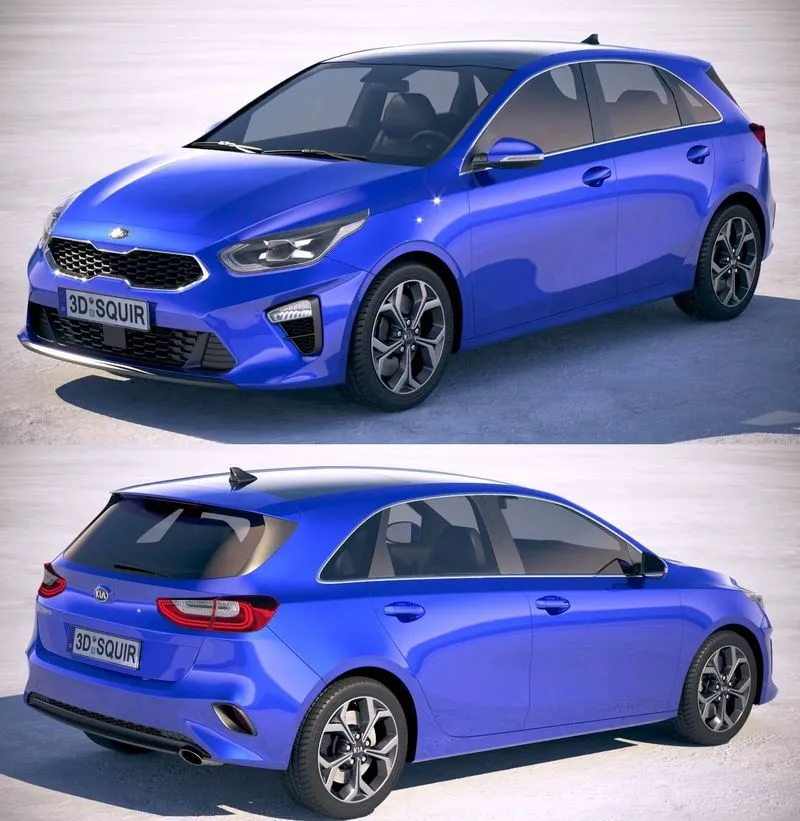 PBR Game 3D Models – Kia Ceed 2019