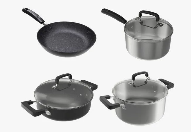 PBR Game 3D Models – Kitchen pot pan with cover