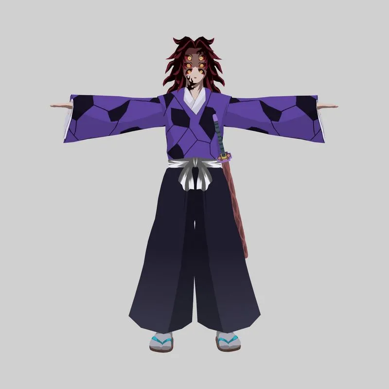 PBR Game 3D Models – Kokushibo – Kimetsu No Yaiba