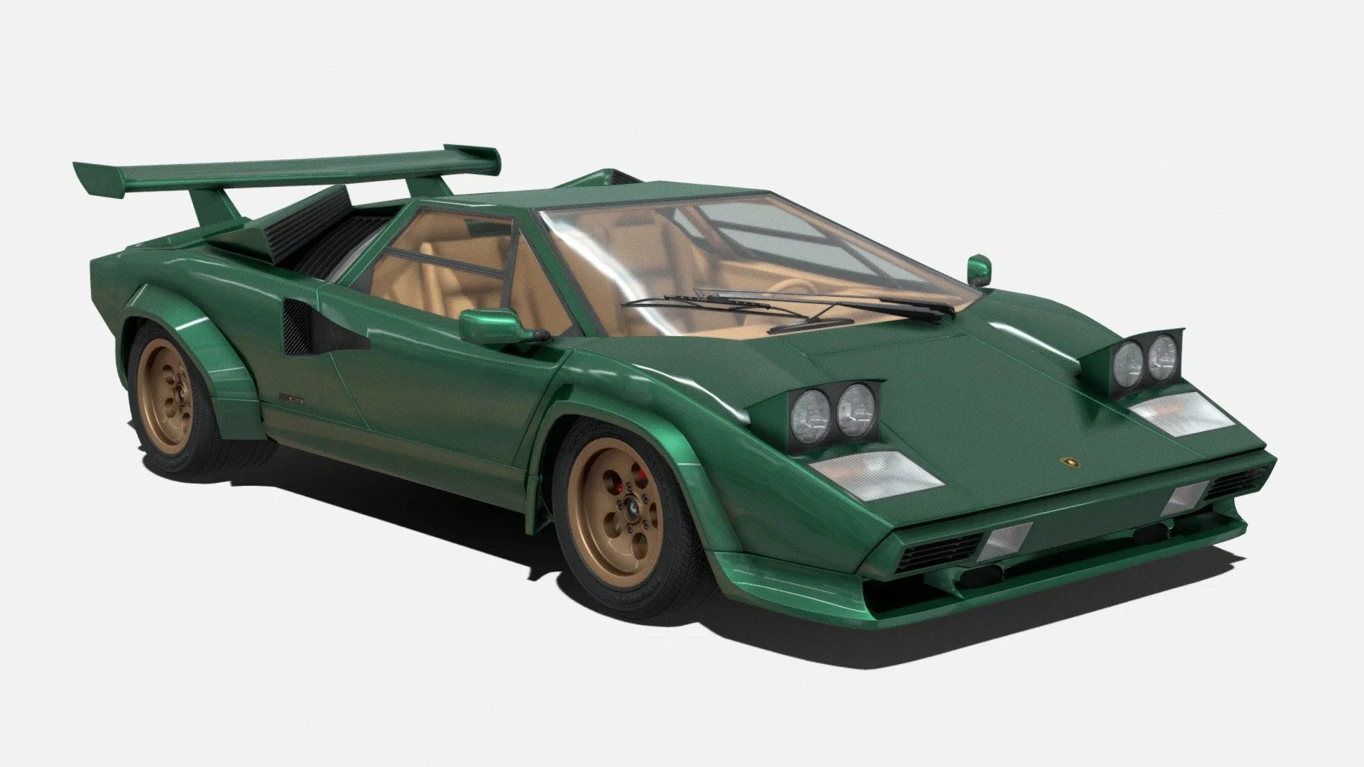 PBR Game 3D Models – Lamborghini Countach 5000Qv