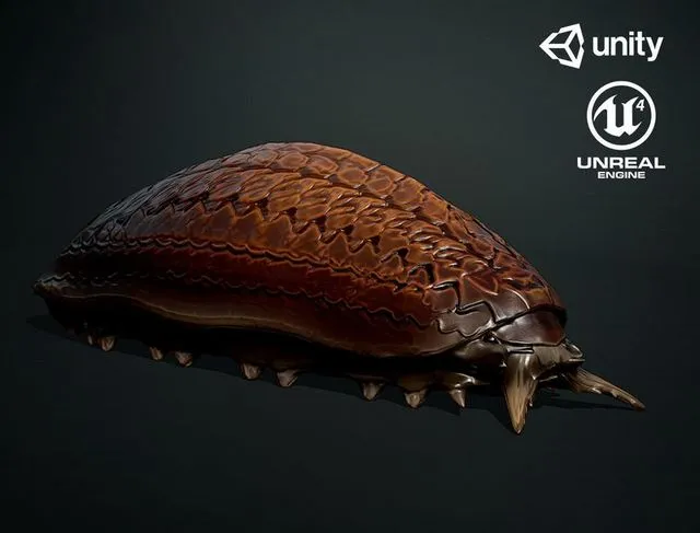 PBR Game 3D Models – Larvae creature1
