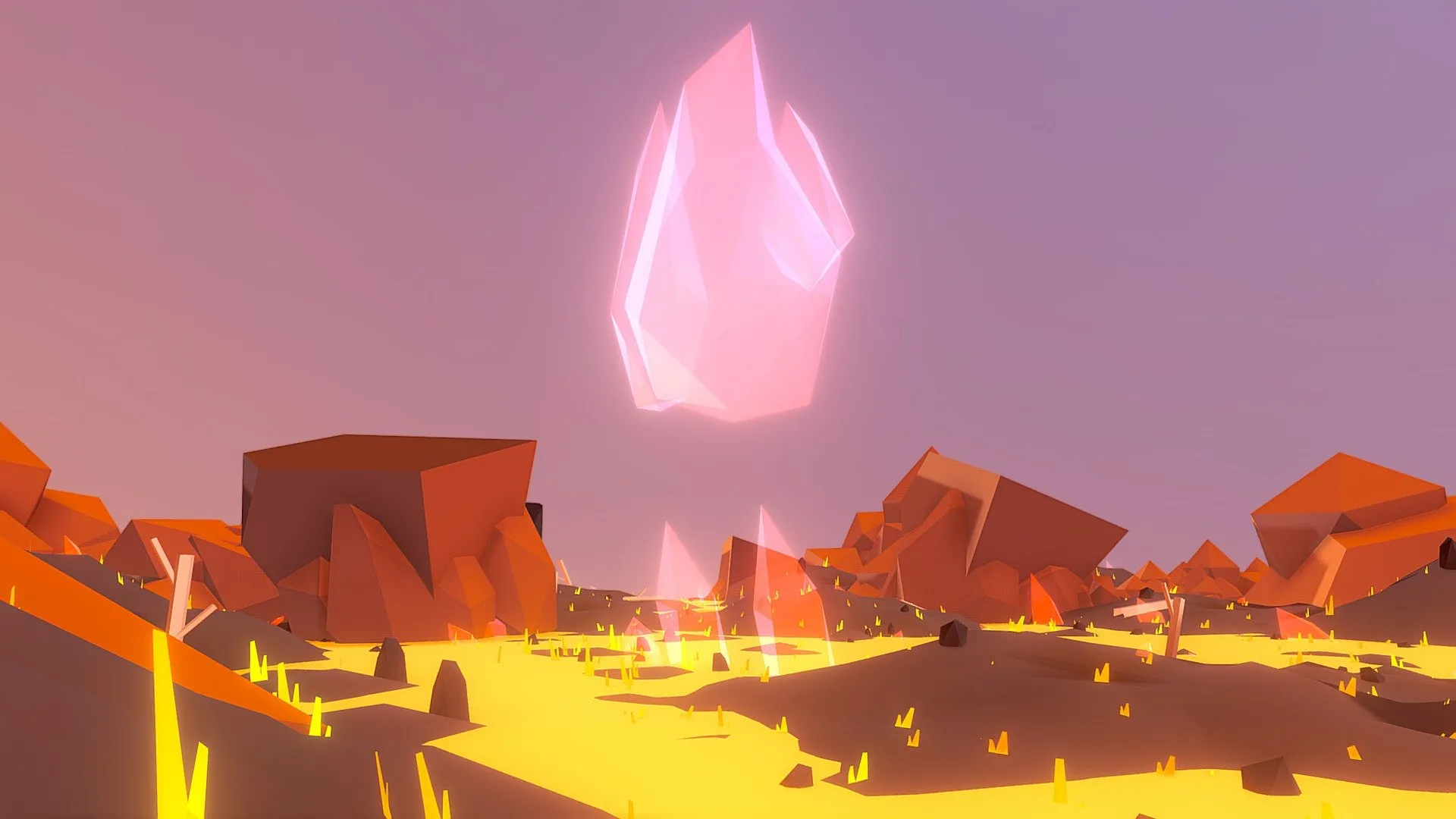 PBR Game 3D Models – Lavaland Low Poly Stylized Environment