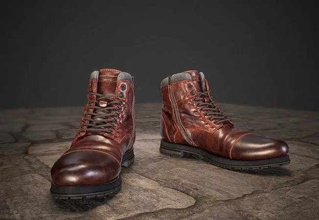 PBR Game 3D Models – Leather boots