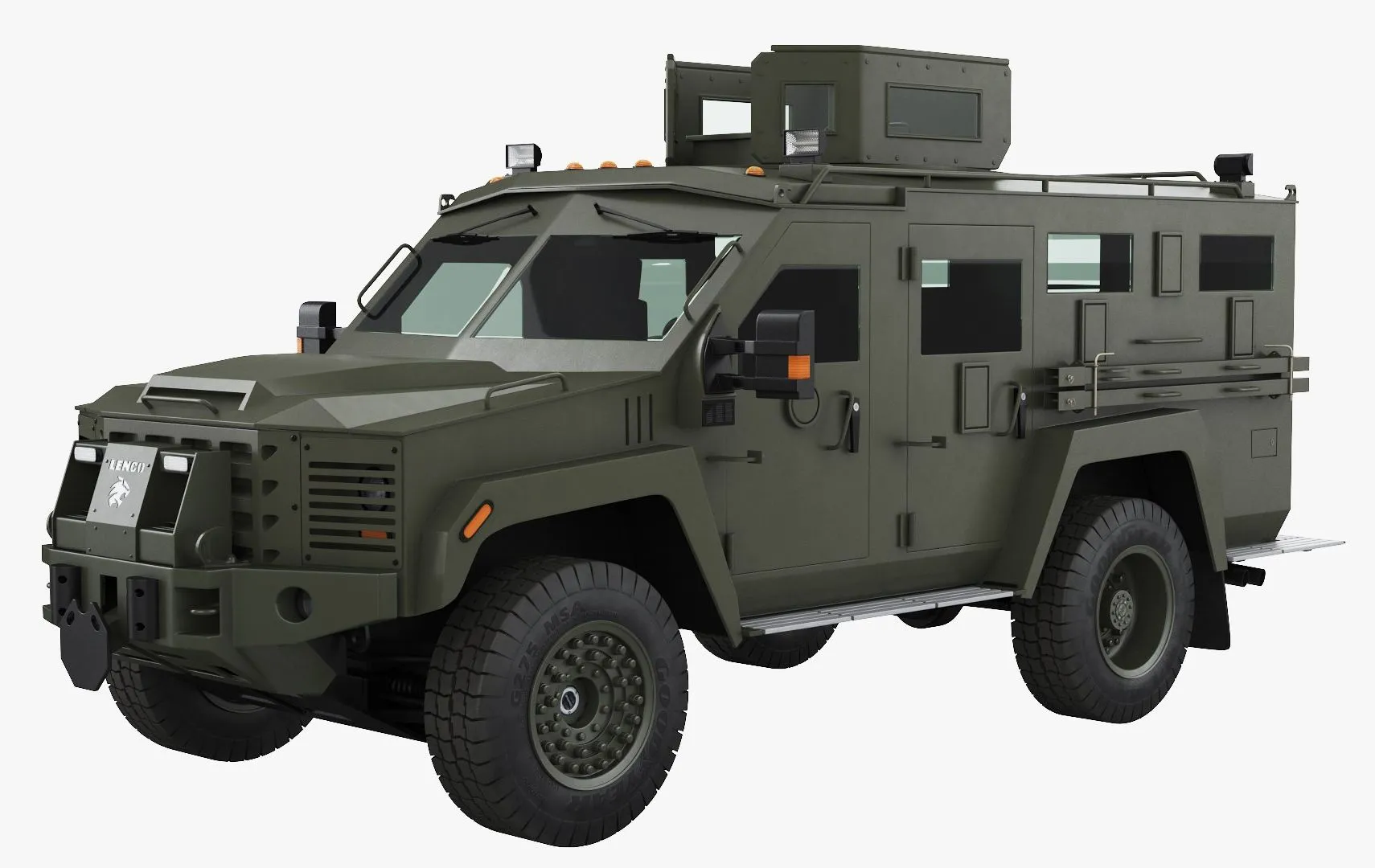 PBR Game 3D Models – Lenco BearCat G3 – off Road Armored Vehicle Green