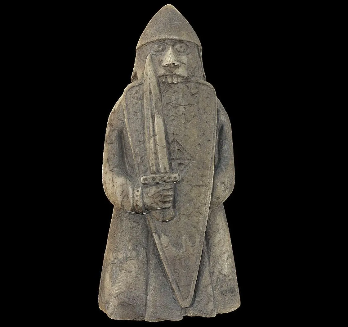 PBR Game 3D Models – Lewis Chess Piece Berserker Or Warder Hns 29