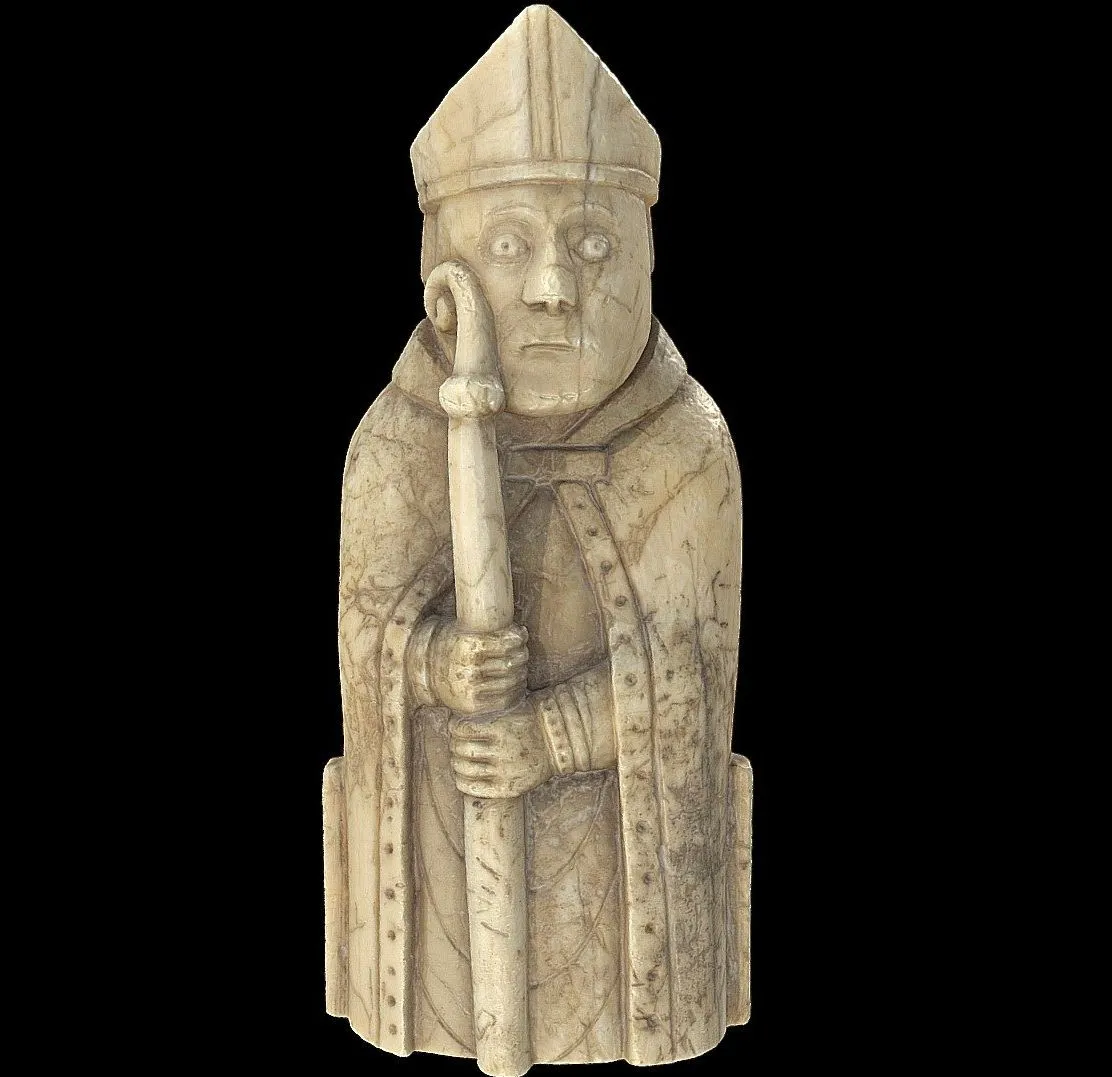 PBR Game 3D Models – Lewis Chess Piece Bishop Hns 24