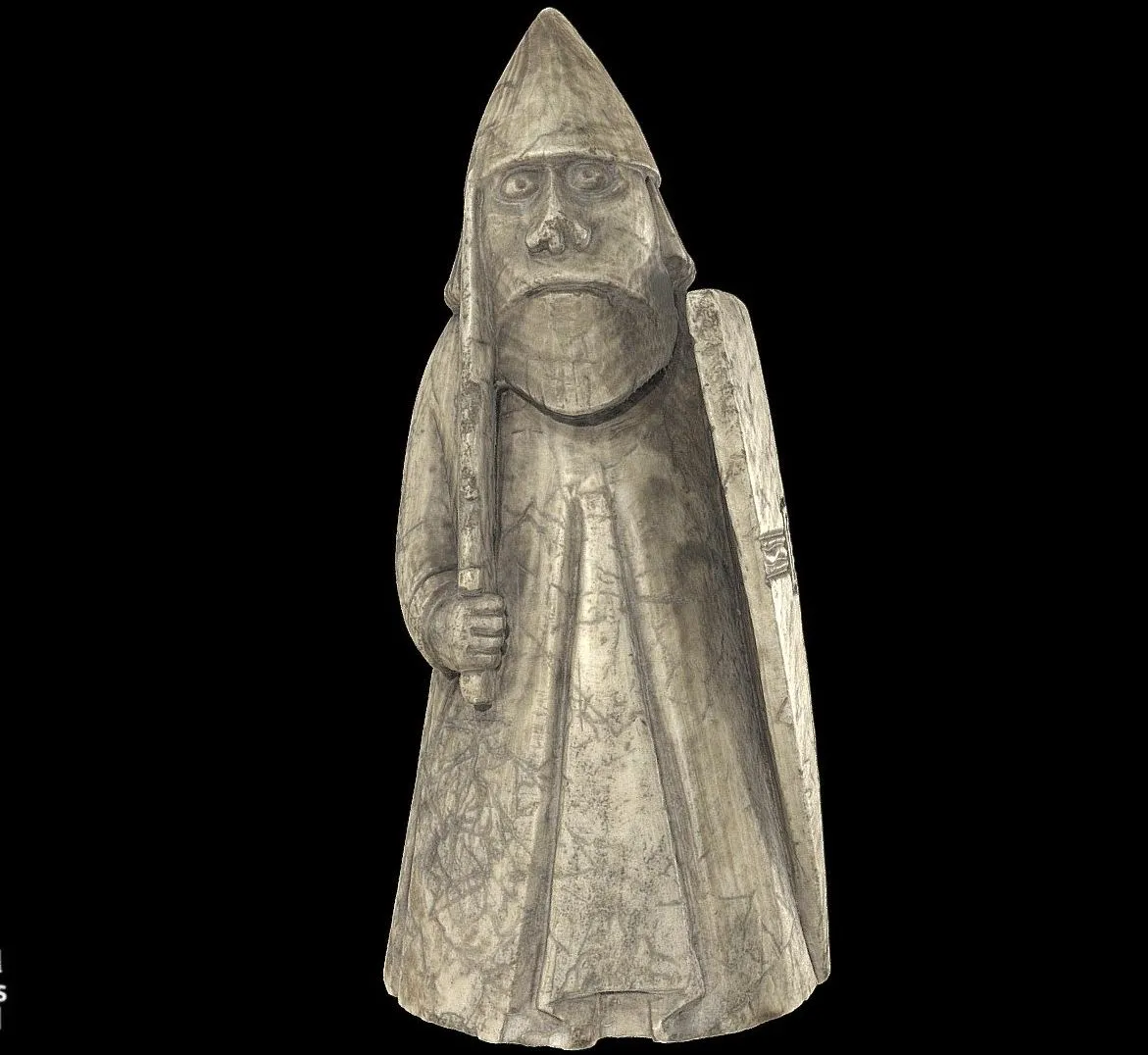 PBR Game 3D Models – Lewis Chess Piece Warder Hns 28