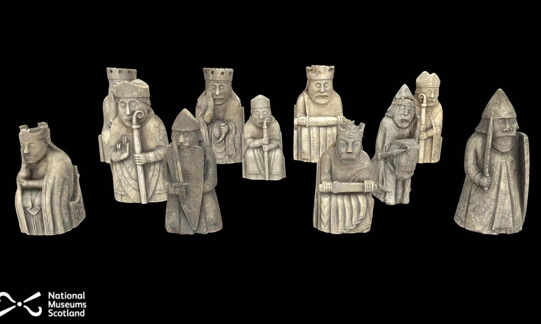 PBR Game 3D Models – Lewis Chess Pieces