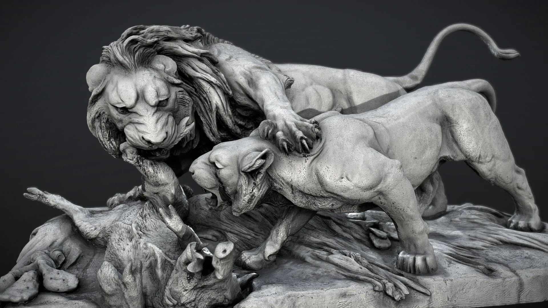 PBR Game 3D Models – Lion And Lioness