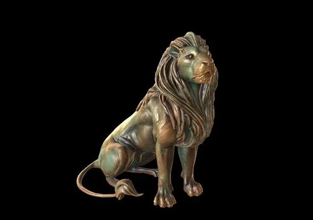 PBR Game 3D Models – Lion Statue