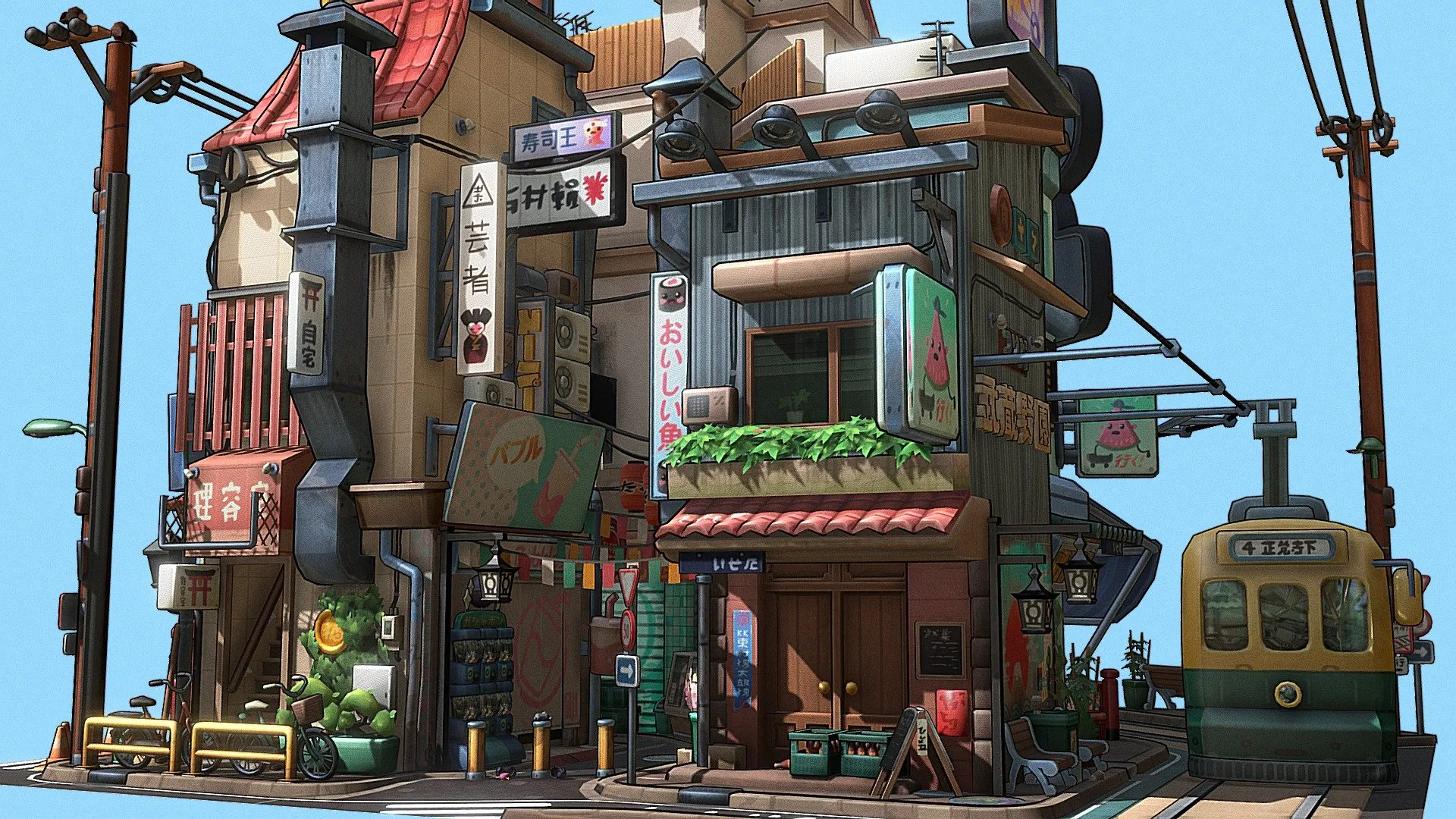 PBR Game 3D Models – Littlest Tokyo