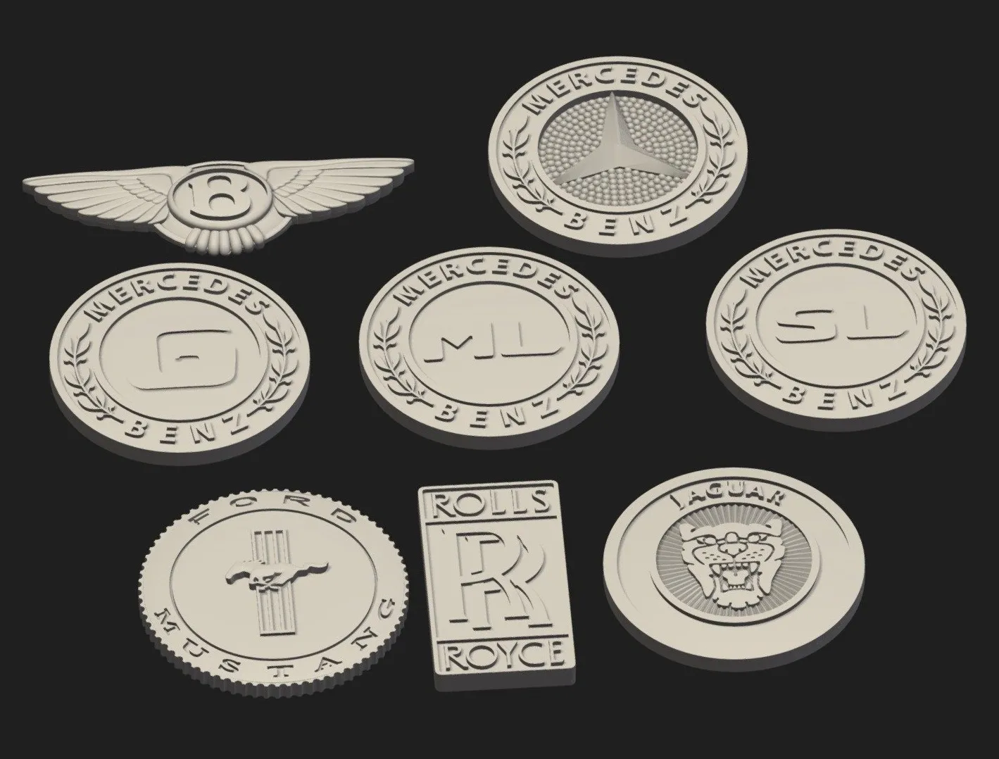 PBR Game 3D Models – Logos