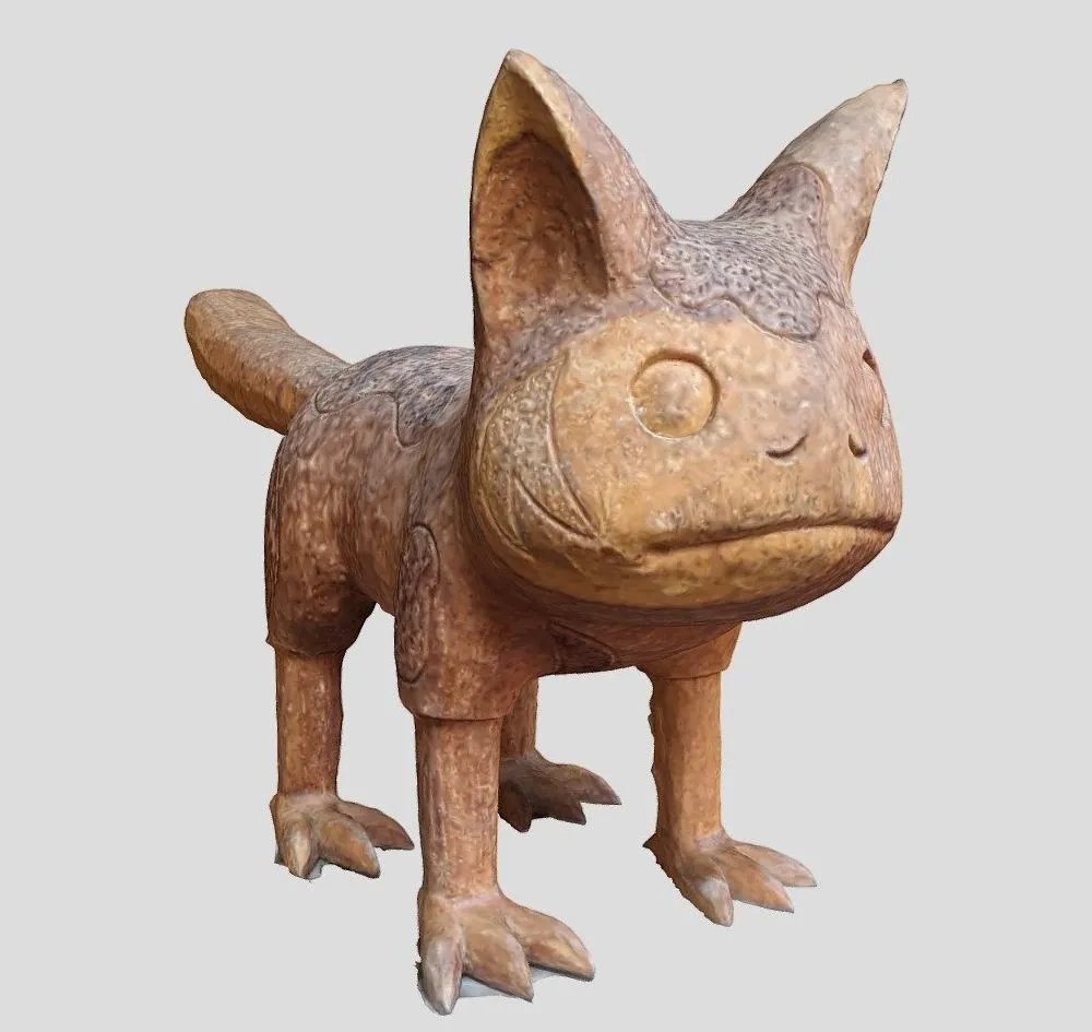 PBR Game 3D Models – Loth Cat Carving