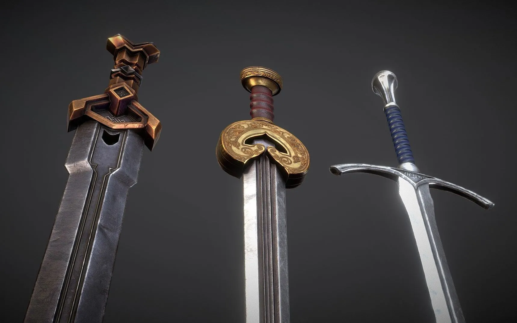 PBR Game 3D Models – Lotr Swords