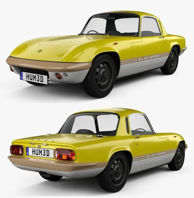 PBR Game 3D Models – Lotus Elan Sprint Fixed-head Coupe 1971