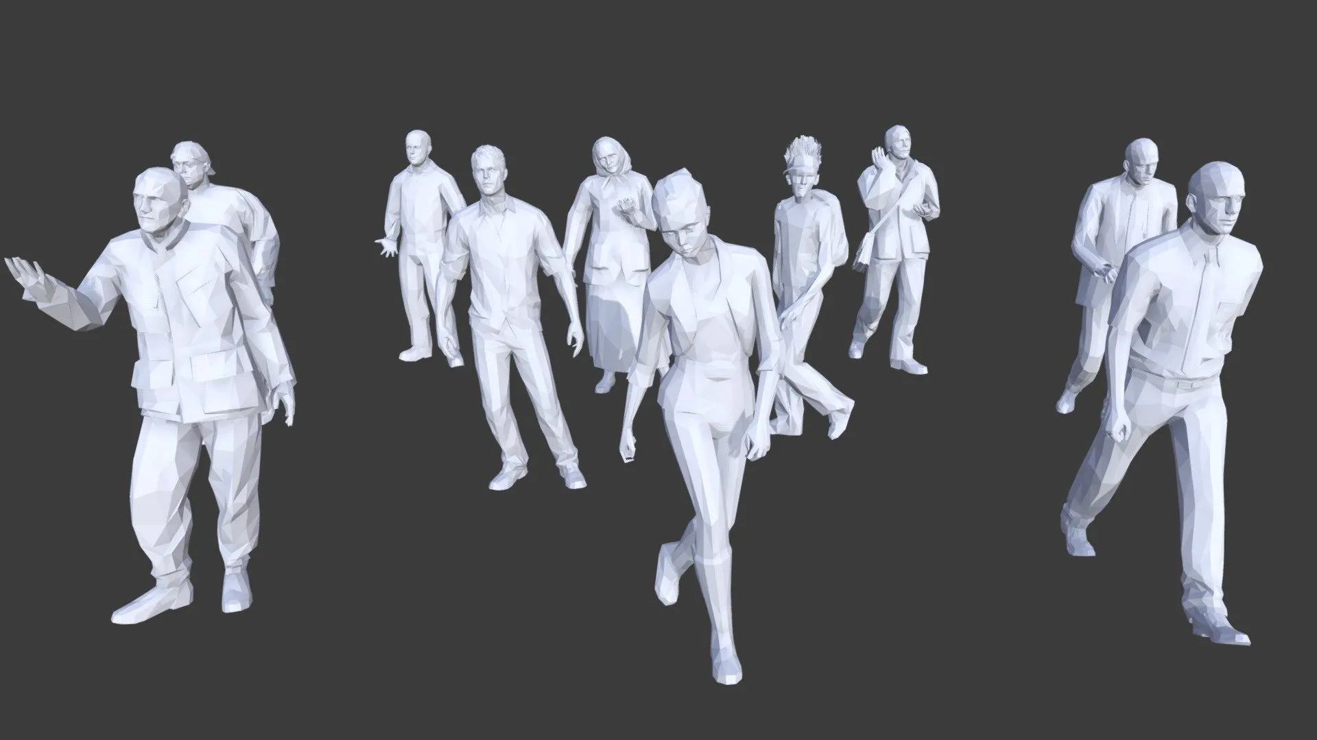 PBR Game 3D Models – Low Poly People Collection 14