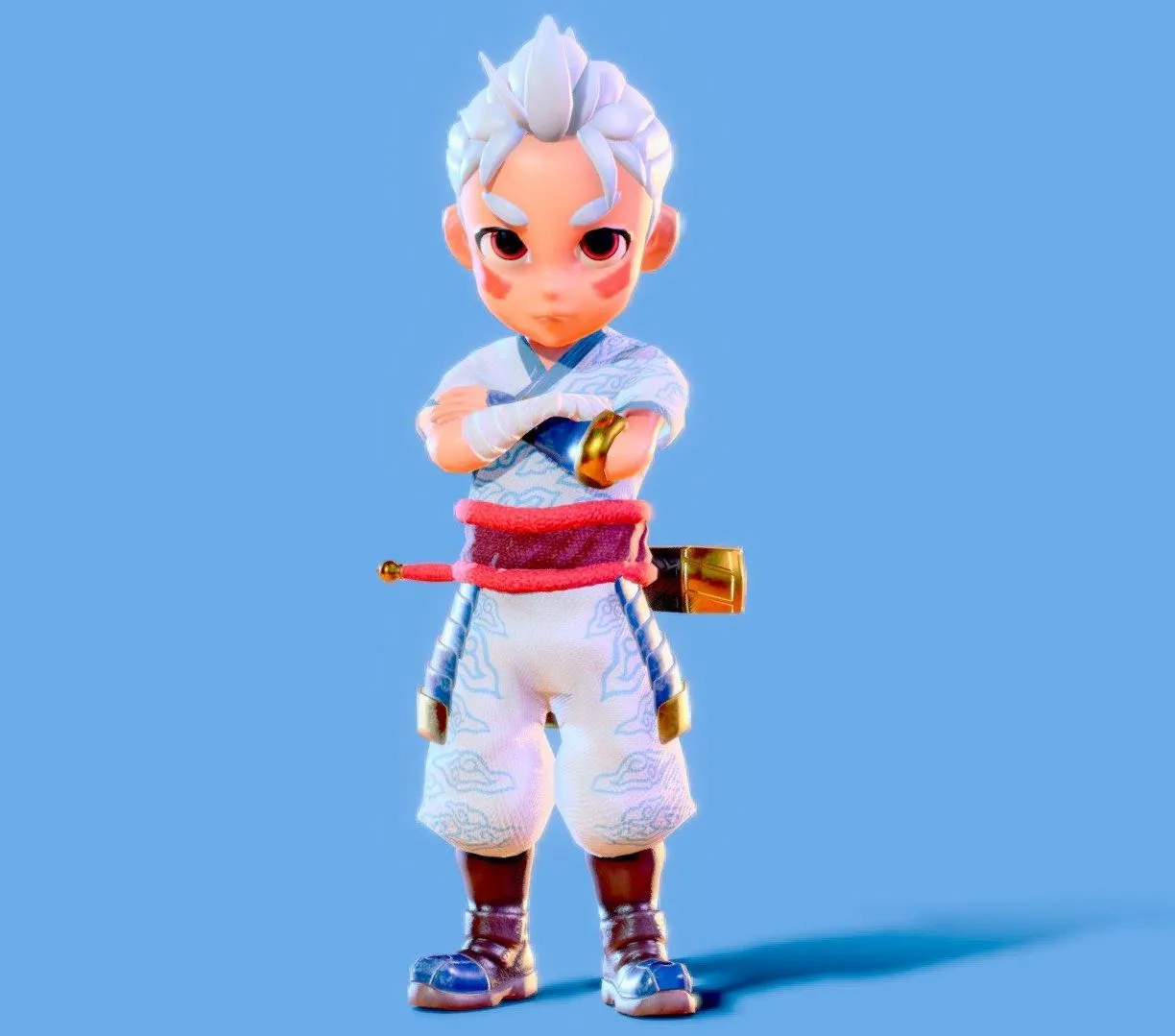 PBR Game 3D Models – Low Poly Stylized Game Character Boy Blr