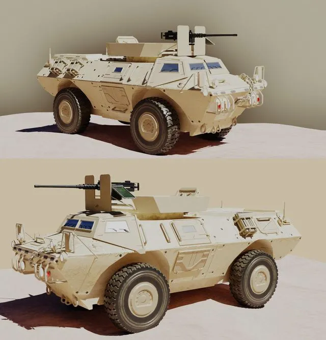 PBR Game 3D Models – M1117 Armored Security Vehicle