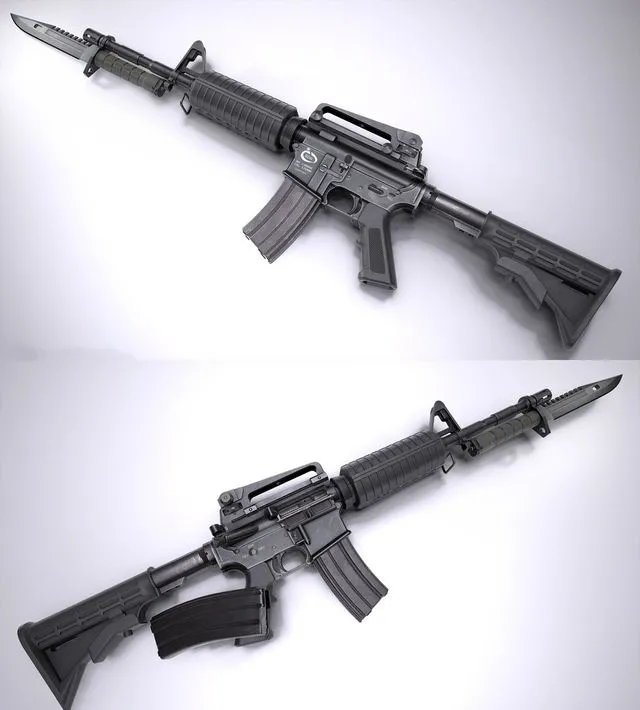 PBR Game 3D Models – M4A1 Rifle