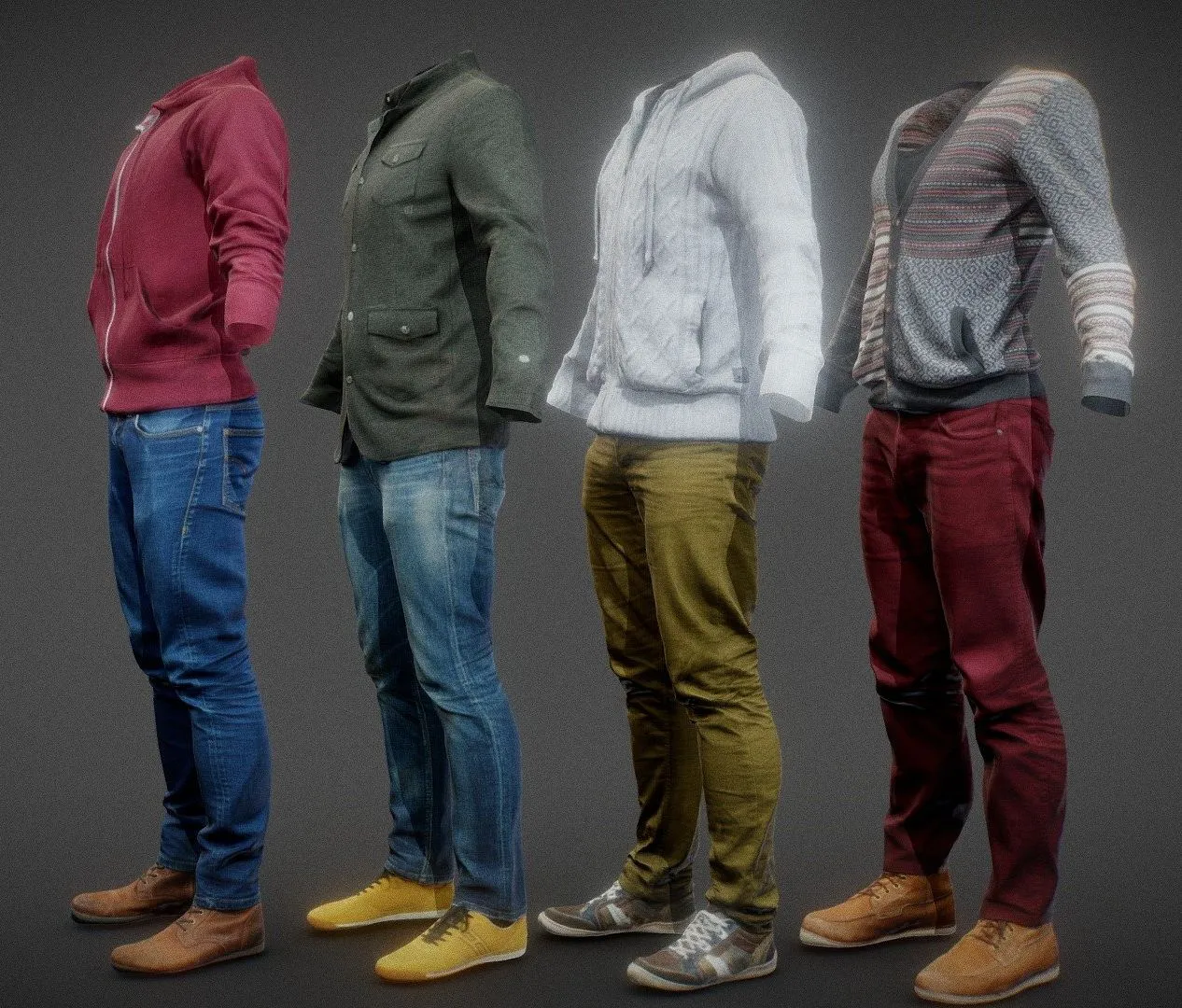 PBR Game 3D Models – Male Clothing Collection V1