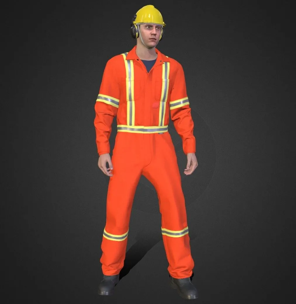 PBR Game 3D Models – Man Miner Rigged