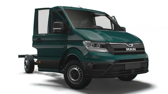 PBR Game 3D Models – MAN TGE Chassis SingleCab L1 HQInterior 2023