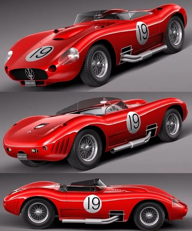 PBR Game 3D Models – Maserati 450s 1956