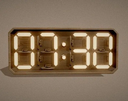 PBR Game 3D Models – Mechanical Digital Clock