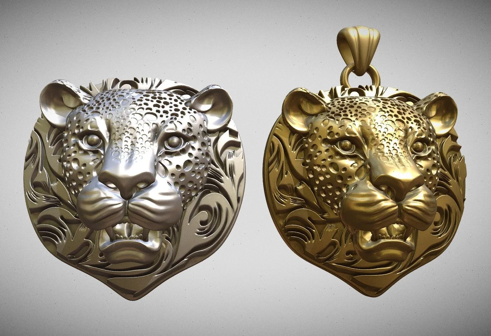 PBR Game 3D Models – Medallion Jaguar For Casting