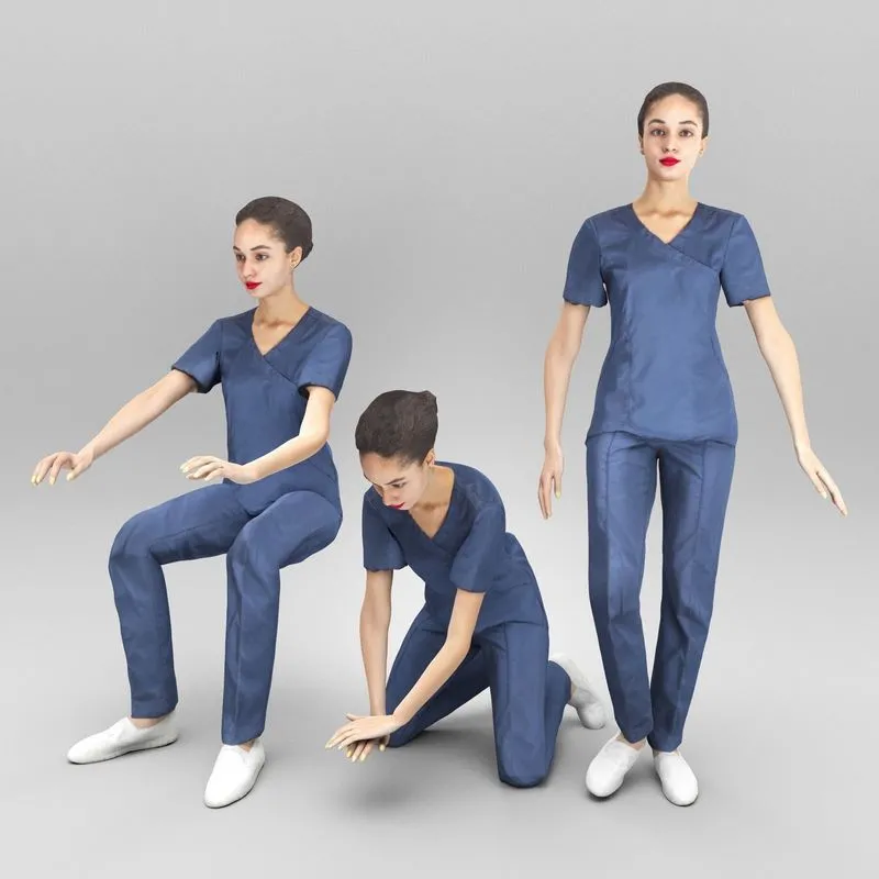 PBR Game 3D Models – Medical nurse 352