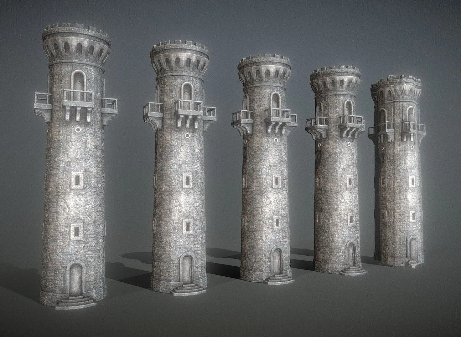 PBR Game 3D Models – Medieval Guard Tower