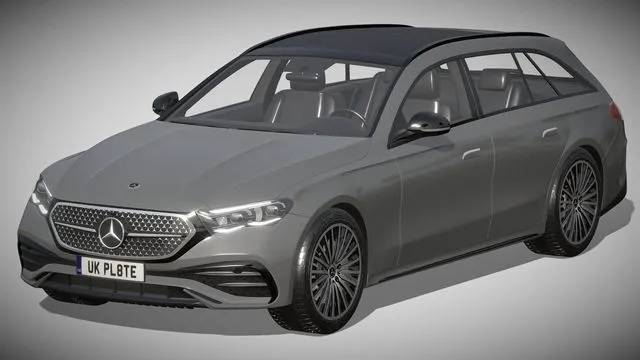PBR Game 3D Models – Mercedes-Benz E-Class Estate 2023
