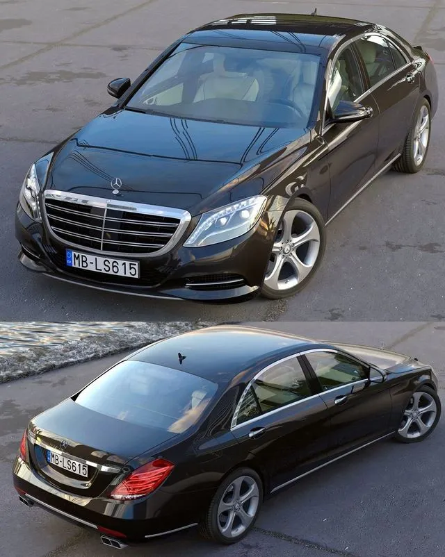 PBR Game 3D Models – Mercedes Benz S-Class LWB 2017
