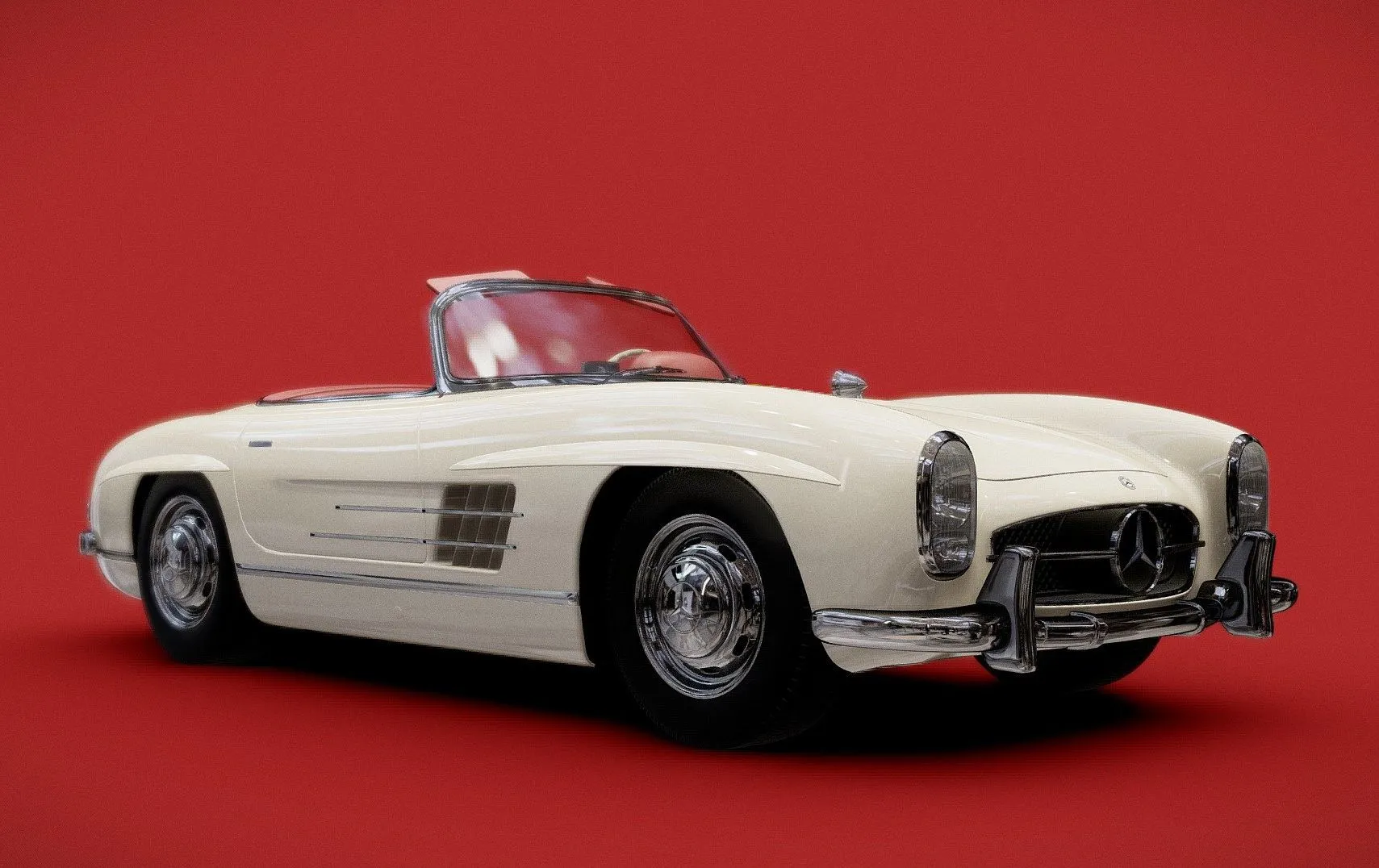 PBR Game 3D Models – Mercedes-Benz SL300 Roadster