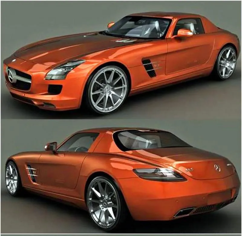 PBR Game 3D Models – Mercedes Benz SLS