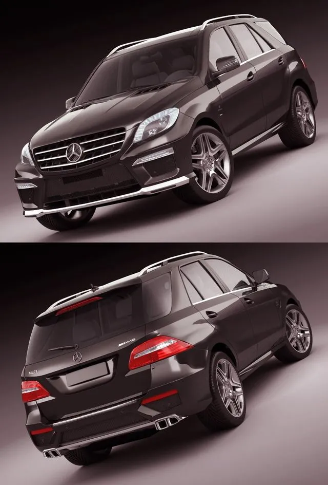 PBR Game 3D Models – Mercedes ML63 AMG