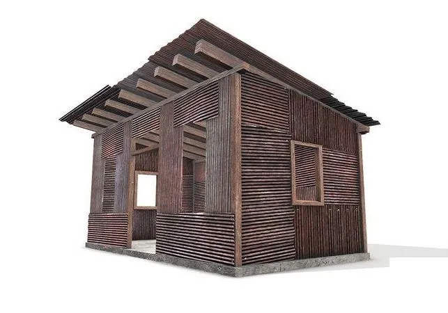 PBR Game 3D Models – Metal Plates Shed 2 for exterior