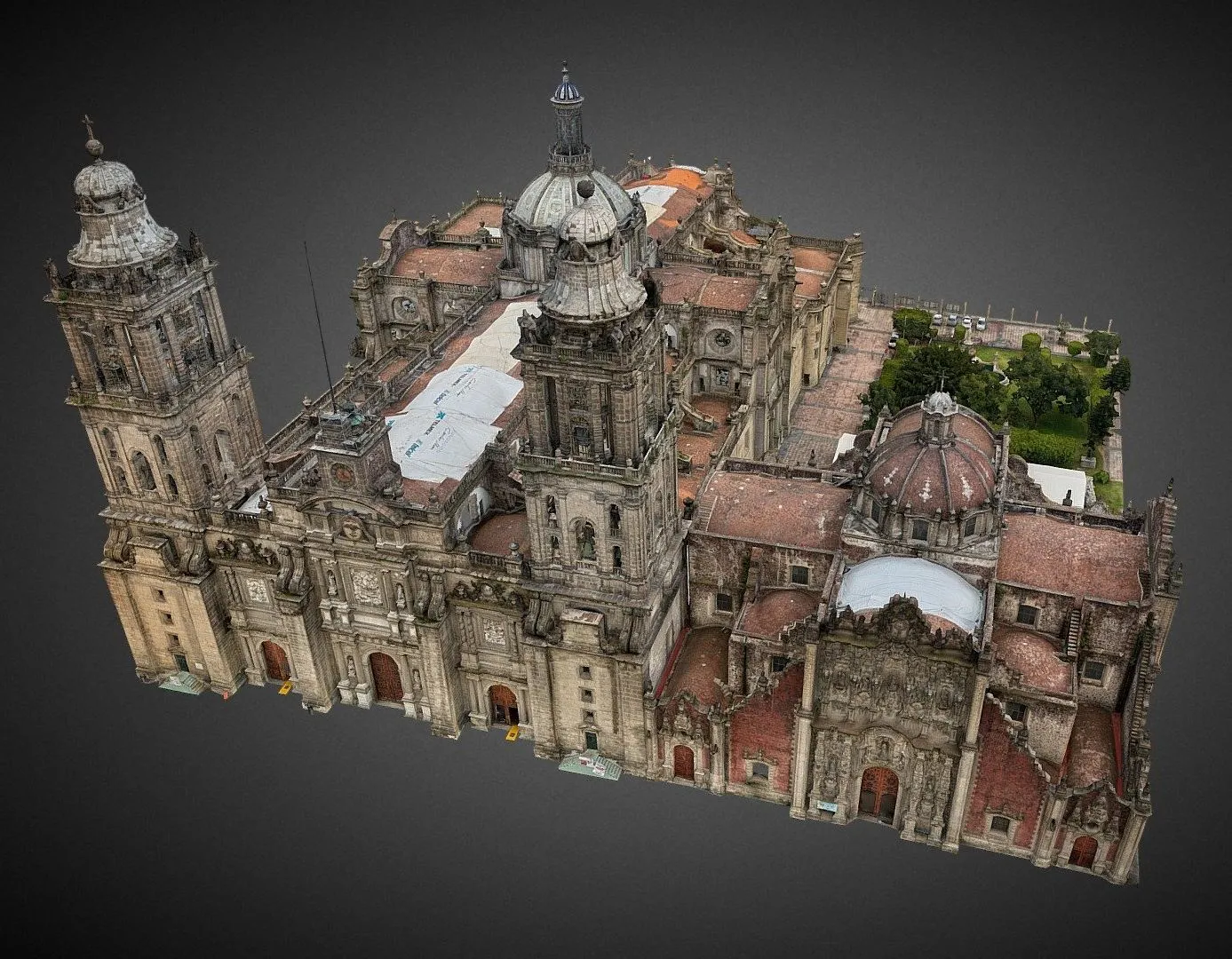 PBR Game 3D Models – Mexico City Metropolitan Cathedral