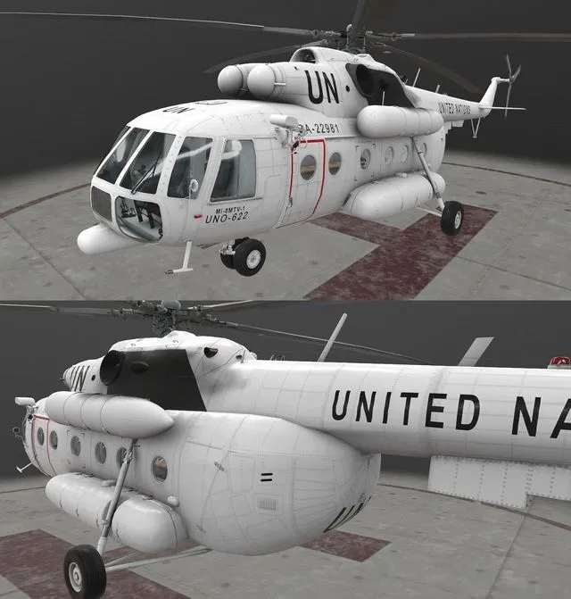 PBR Game 3D Models – Mi-8MTV UN