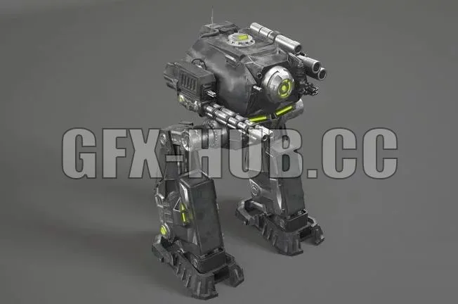 PBR Game 3D Models – Military Mech