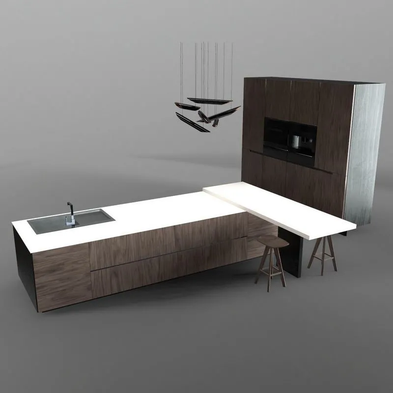PBR Game 3D Models – Modern kitchen Lowpoly