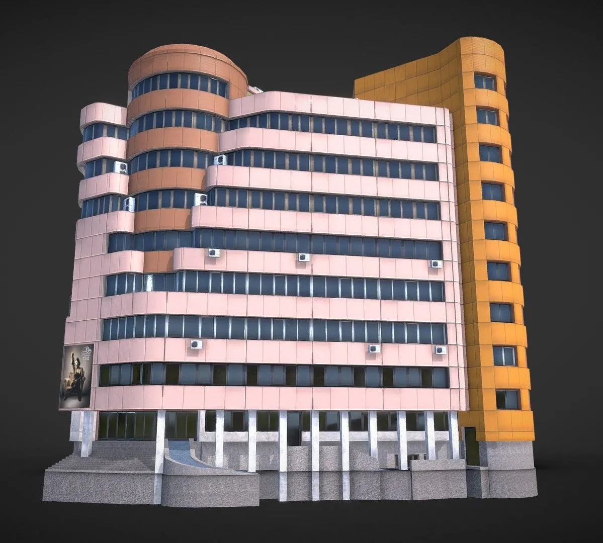PBR Game 3D Models – Modern Office Building
