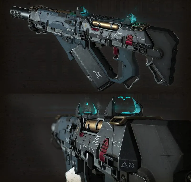 PBR Game 3D Models – Modular SMG