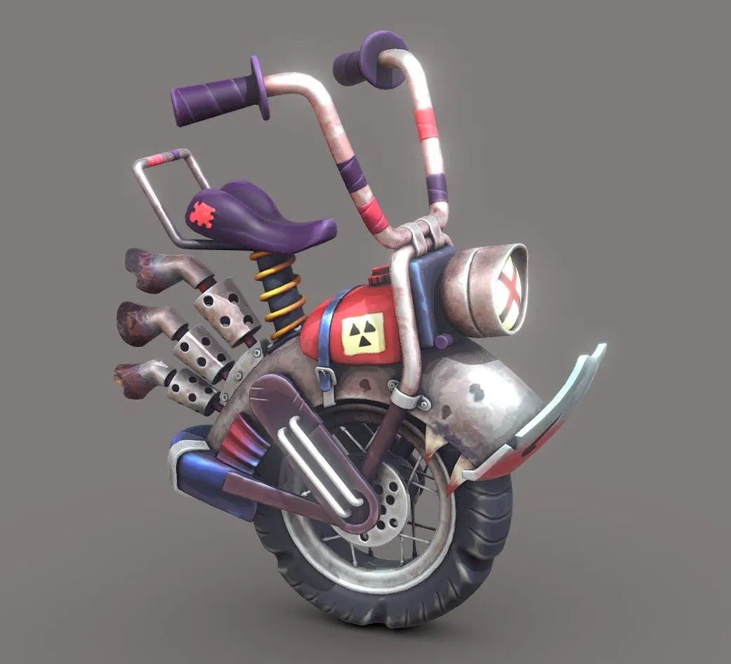 PBR Game 3D Models – Monocycle