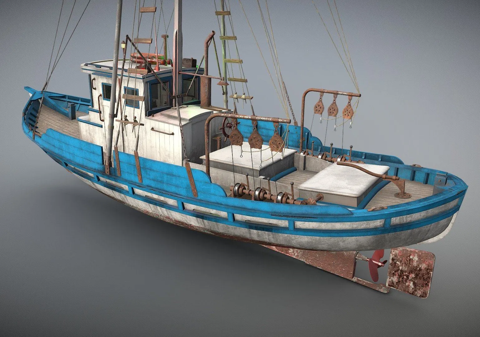 PBR Game 3D Models – Monterey Clipper Fishing Boat