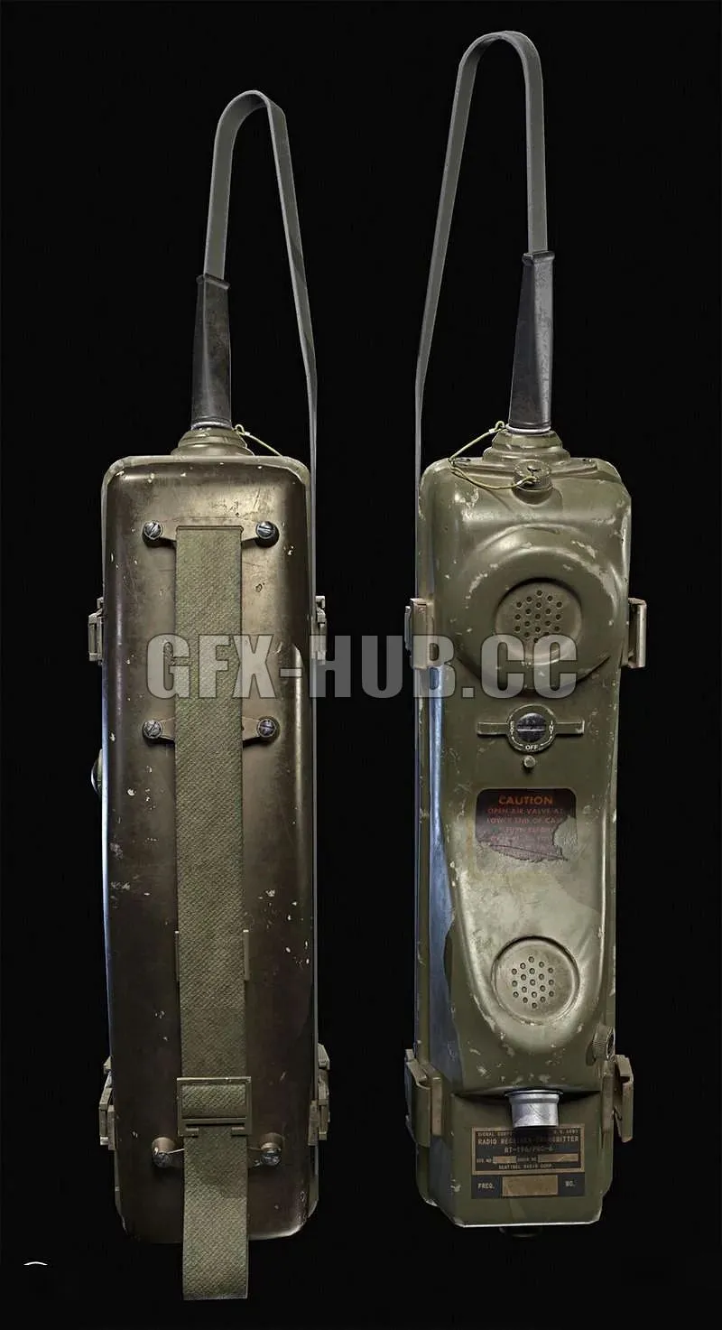 PBR Game 3D Models – more at GFX-HUB dot CC#ANPRC-6 RADIO