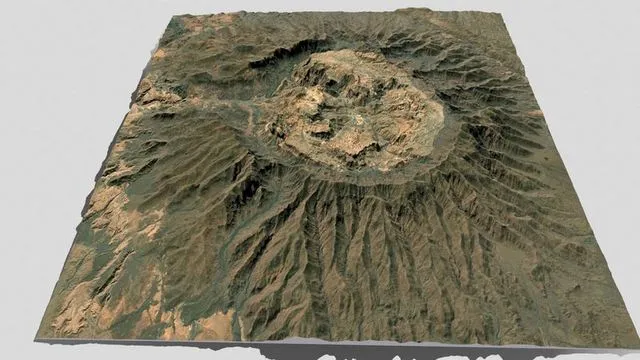 PBR Game 3D Models – Mountain landscape Massif du Tah de Zoumri