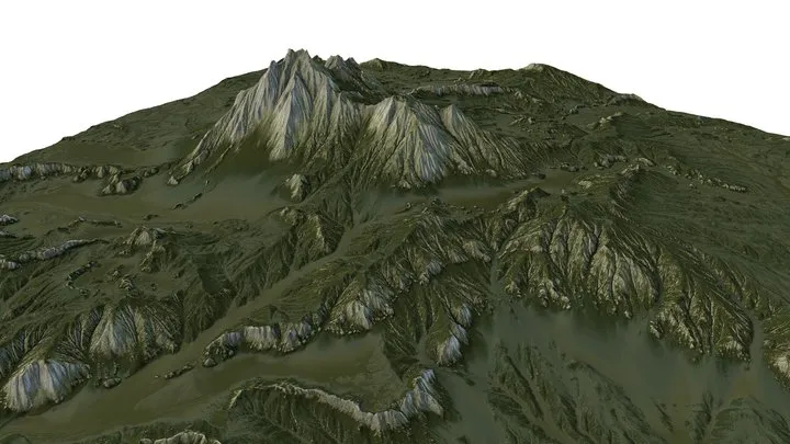 PBR Game 3D Models – Mountain Terrain Landscape