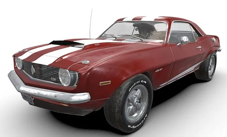 PBR Game 3D Models – Muscle Car