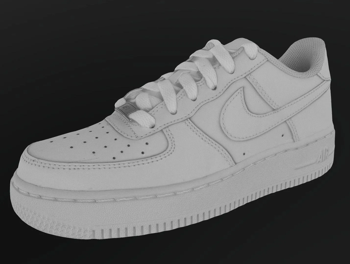 PBR Game 3D Models – Nike Air Force 1 White On White 1